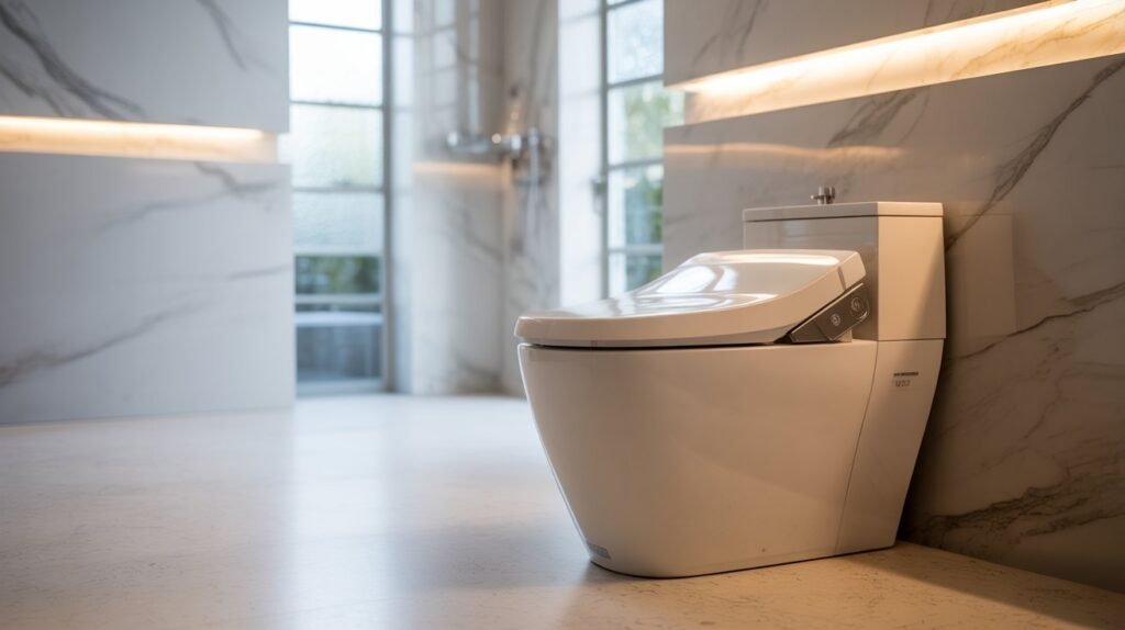 Luxury toilet seats with smart bidet features in a modern bathroom (2026)