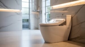 Luxury toilet seats with smart bidet features in a modern bathroom (2026)