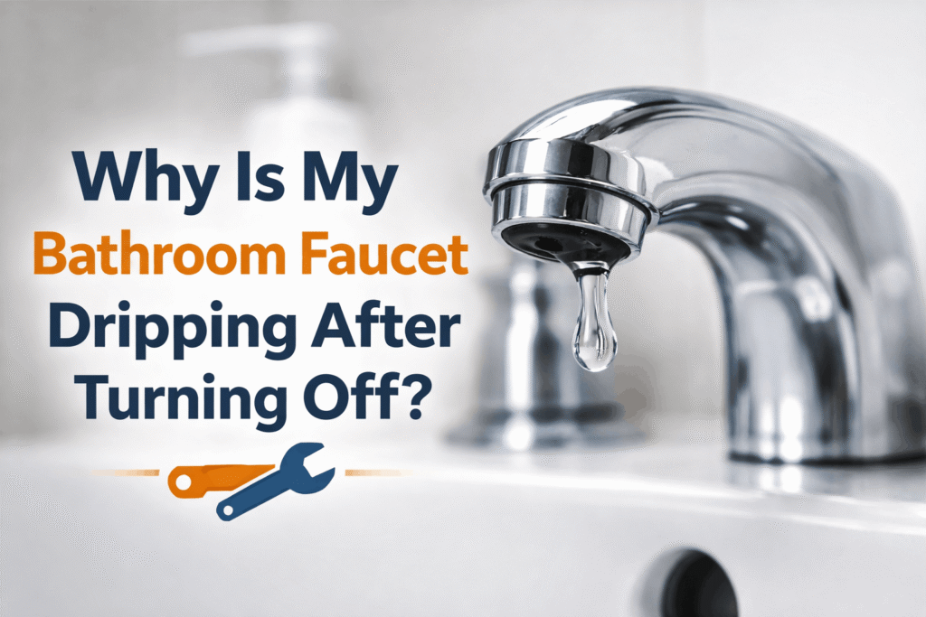 Bathroom faucet dripping water after being turned off