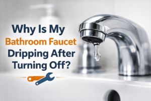 Bathroom faucet dripping water after being turned off