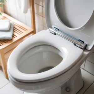 Best toilet seat features guide showing a modern toilet seat with soft-close lid and ergonomic design in a clean bathroom