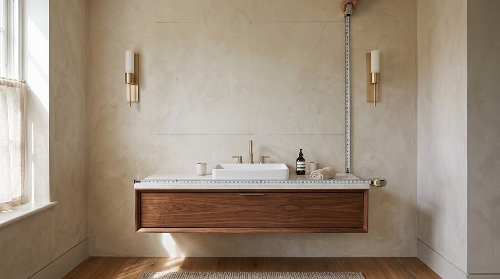 How to measure a bathroom mirror for the correct size